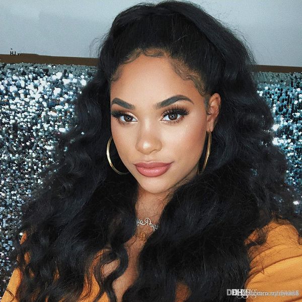 

lace front human hair wigs brazilian virgin hair body wave 4x4 closure lace wigs for black women