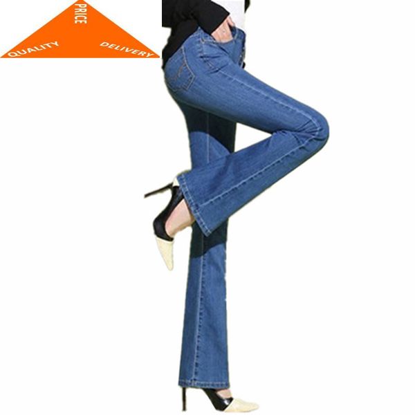 

women's jeans high 2021 autumn waist boyfriends women plus size jean pants female streetwear elegant casual denim trousers lwl429, Blue