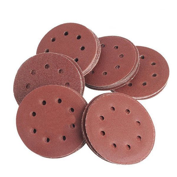 

125mm sanding disc 8 hole 40 60 80 120 240 grit orbital paper punch sheet