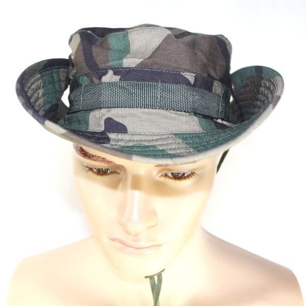 

tactical hunting hat jungle camouflage bob camo hat fishing barbecue hunting round-brimmed sun bucket bonnie hats, Black;white