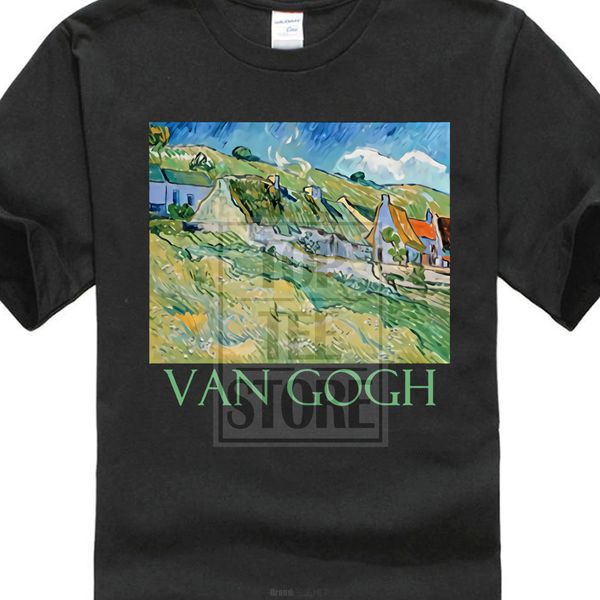 

thatched cottages ( 1890 ) by vincent van gogh creative funny t shirts short great discount create shirts, White;black