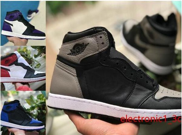 

2019 new high og mid mens 1 баскетбольной обуви игры royal banned shadow black toe бред красный синий белый обуви дешевые женщин 1s чикаго с