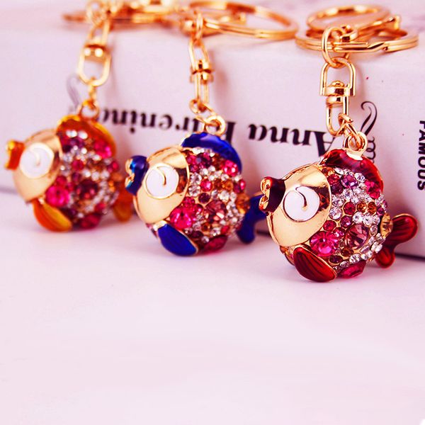 

3pcs enamel alloy rhinestone crystal oil drop cute animal deer pendant lobster clasp car key chains fashion keys ring handbag, Silver