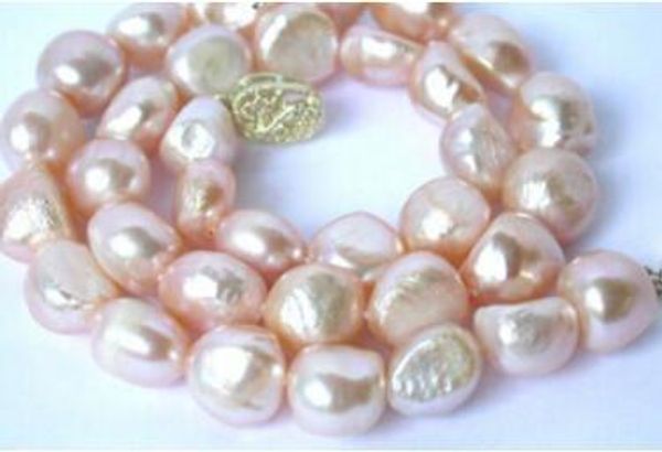 

necklace ++authentic nature baroque pink freshwater pearl necklace new, Silver