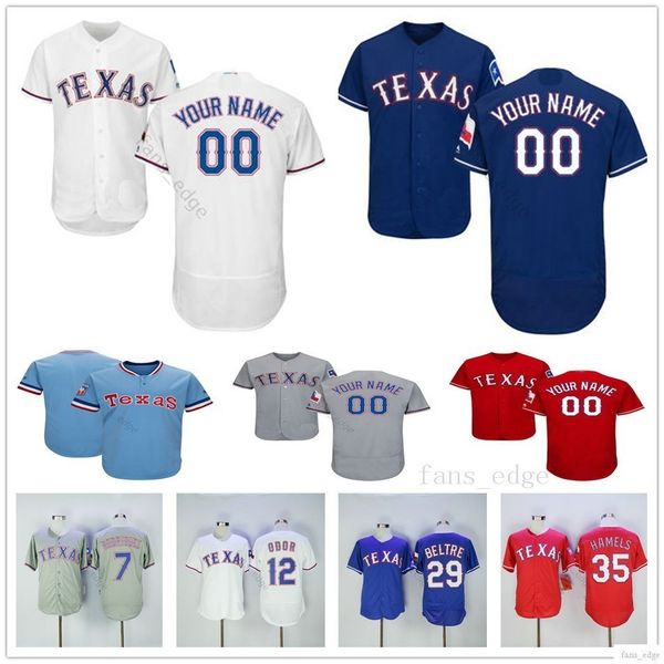 

Custom Texas #53 Jesse Chavez 13 Joey Gallo 62 Jose Leclerc 35 Lance Lynn 23 Mike Minor Rangers Man Woman Kids Youth Baseball Jerseys