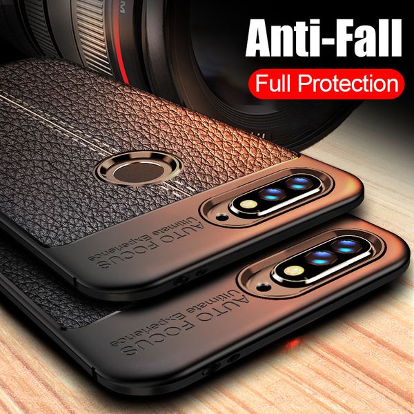 

luxury leather carbon fiber phone for huawei nova i 3e case for huawei prime 2018 case y7 2017 case cover