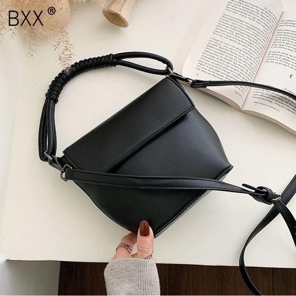 

bxx] leather large capacity bucket bags for women 2020 spring all-match crossbody shoulder messenger bag female handbags hk187