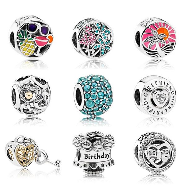 

new 100% 925 sterling silver hollow блеск фруктовое пиво 792118enmx 792117czs 792116enmx 792108cz 791755mcz 792145cz 796483 791289 792146cz, Black