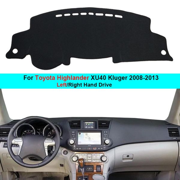 

for highlander kluger xu40 2008 - 2012 2013 lhd rhd rug 2 layers dashboard cover dash mat carpet cape 2009 2010 2011