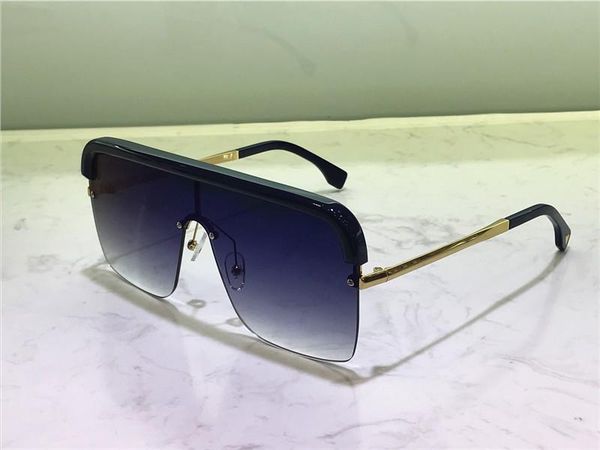 

new fashion designer sunglasses fd1 square half frame popular simple style selling protection eyewear uv400 lens, White;black