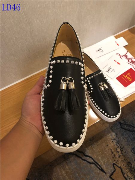 

a30 new luxury bottom red bottoms шипованных шипы brand mens вскользь ботинки мужчины женщины партии lover спортивные кроссовки, Black