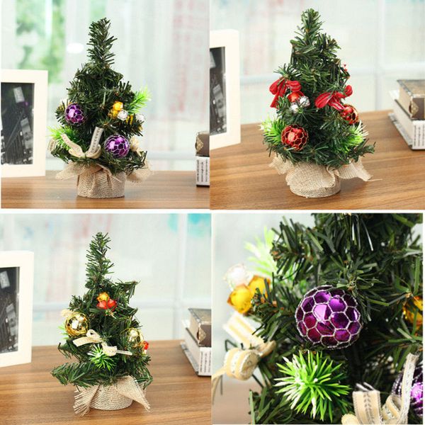 Mini Christmas Pine Tree Festival Party Ornaments Xmas Home Office