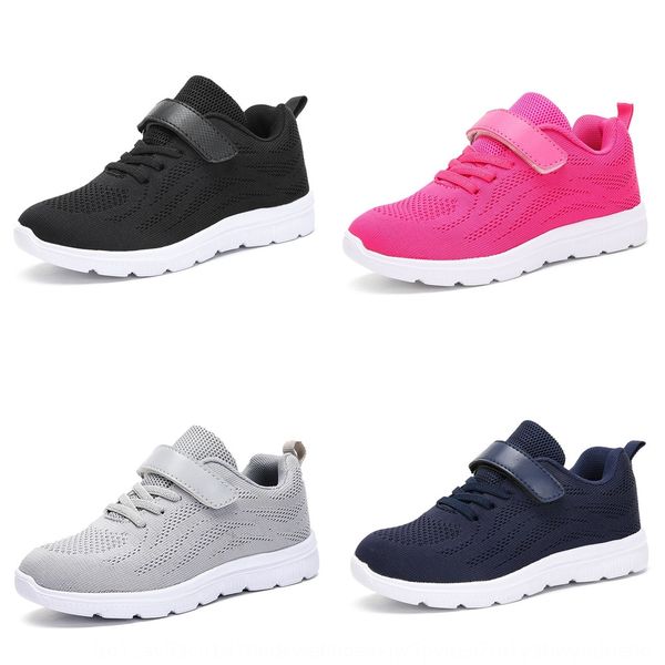 

2020 children's breathable student running flying shoes light leisure children's sports shoes, Black