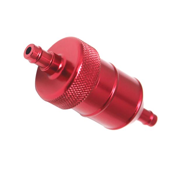 

8mm 5/16'' universal chrome aluminum fuel filter car petrol diesel inline