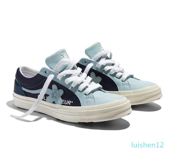 

2019 tyler the creator x one star ox golf le fleur fashion designer sneakers ttc casual shoes for skateboarding sport shoes women l12, Black