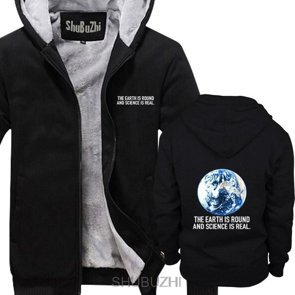 

men thick hoodies hipster jacket flat earthers conspiracy theory is the earth round thick hoodies for men euro size sbz4105, Black