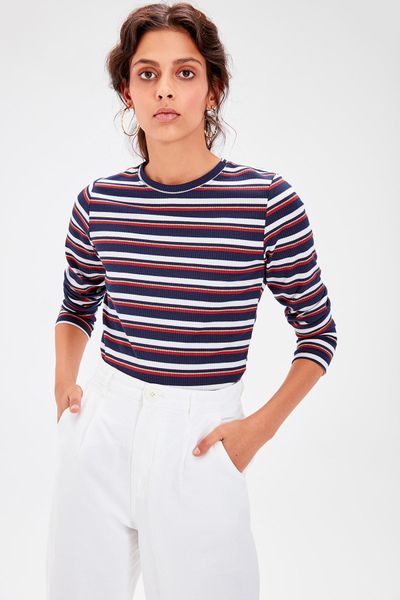 

trendyol многоцветный нашивки fitilliörme bluz twoaw20bz0350, White