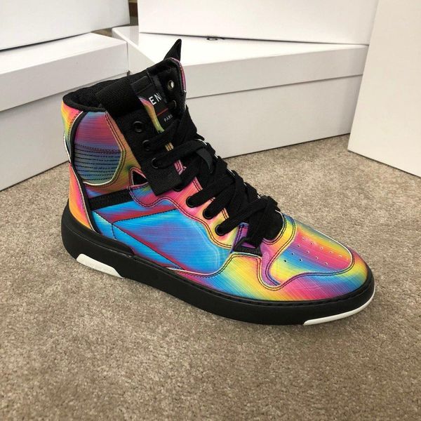 

new style leather high small white shoes men's fashion trend korean version with casual shoes flat sports shoes men boots, Black