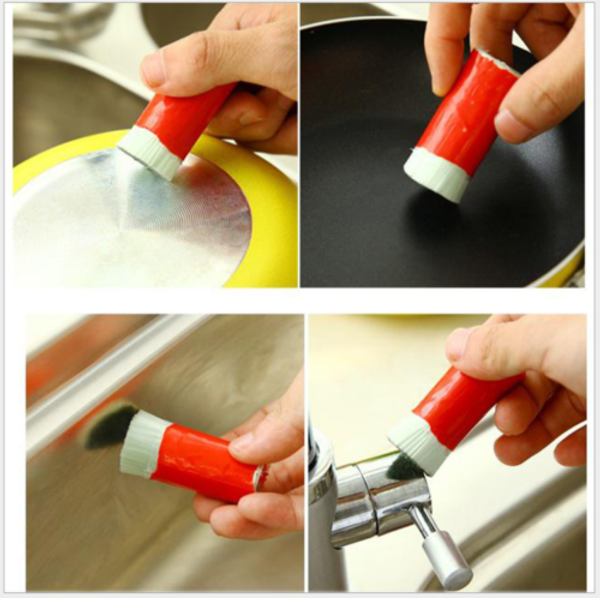 

new stainless steel metal wash brush magic rust remover cleaning detergent stick