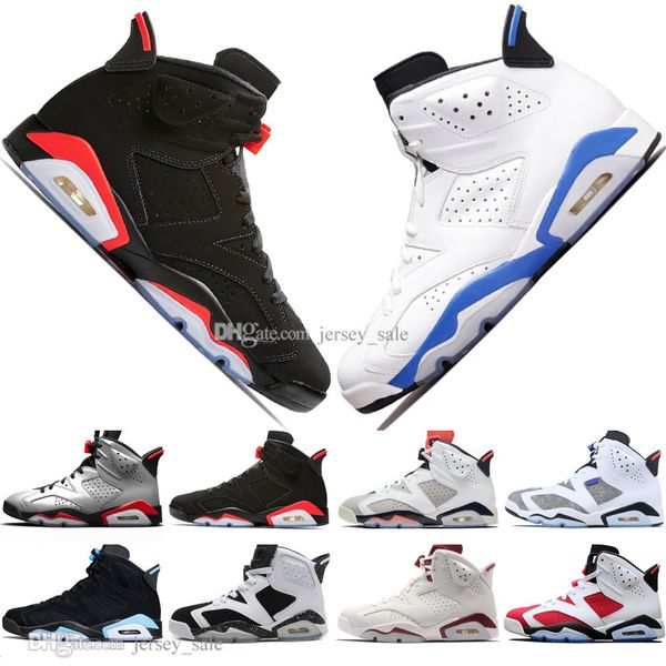 

2019 infrared bred vi 6 6s mens basketball shoes 3m reflective maroon alternate hare olympic men sports sneakers designer trainers size 7-13