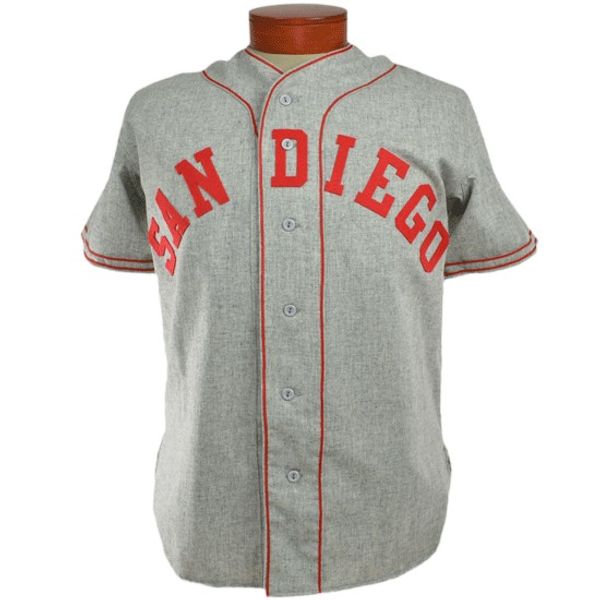 

San Diego 1946 Road Jersey 100% Stitched Embroidery Logos Vintage Baseball Jerseys Custom Any Name Any Number Free Shipping
