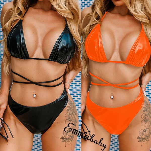 

women push up padded bikini halter swimsuit swimwear beachwear bathing suit