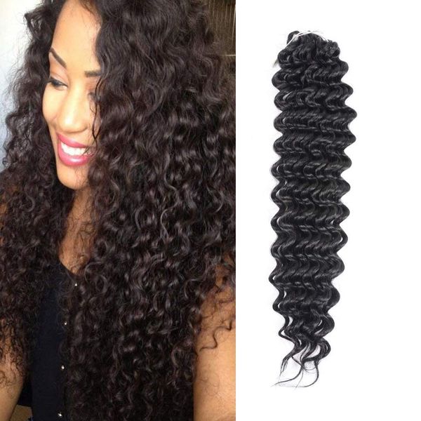 

18inches crochet hair synthetic deep water wave braiding hair weave extensions afro jerry curl twist braids hair for black women 1packs/lot