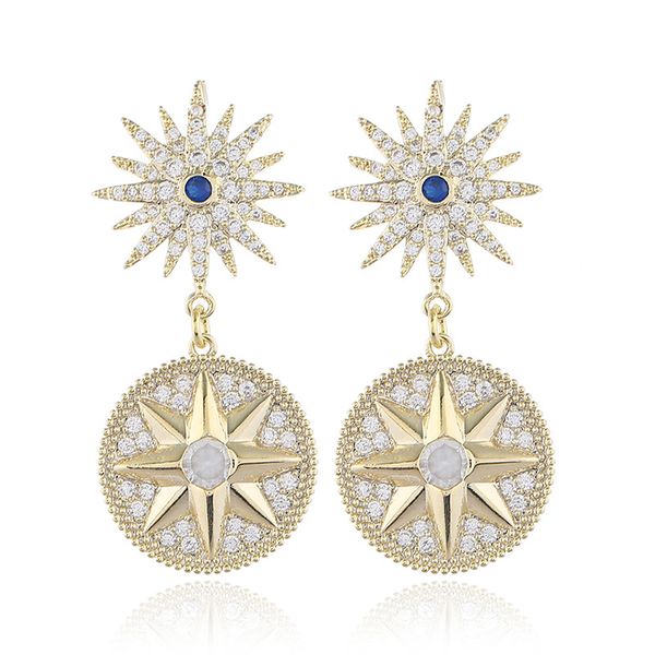 

creative high grade zircon earrings, Golden;silver