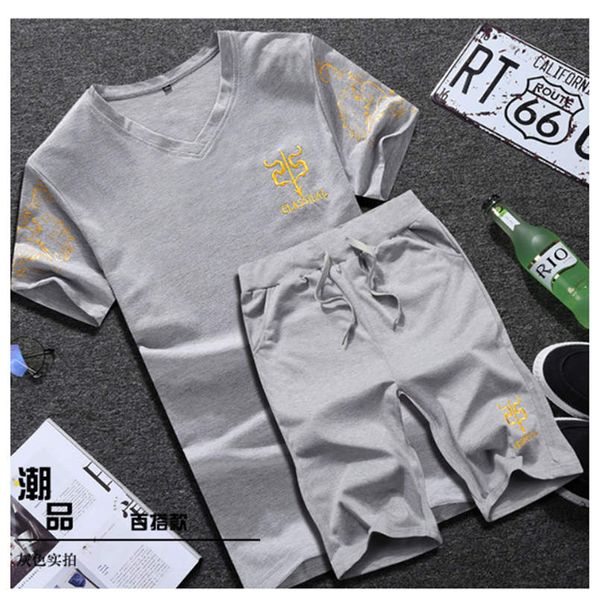 

20s women tracksuit t shirts + shorts summer brand tracksuits joggers tshirts suits breathable tees letters lr200523, Gray