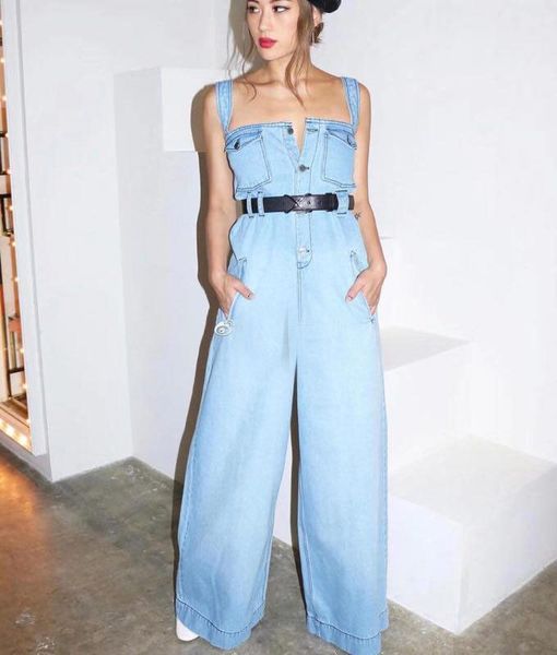 

2019 summer new women denim overalls jeans pants ddxgz2v 5.18, Blue