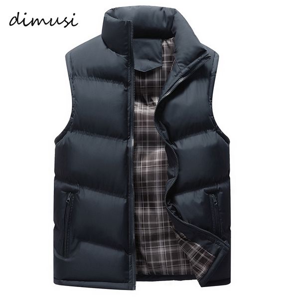 

men's vests dimusi winter vest men brand autumn male outwear cotton-padded waistcoat sleeveless jacket and warm 4xl,ta003, Black;white