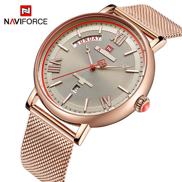 

2019 naviforce men watch brand casual quartz wristwatch mens waterproof creative roman number dial fashion relogio masculino, Slivery;brown