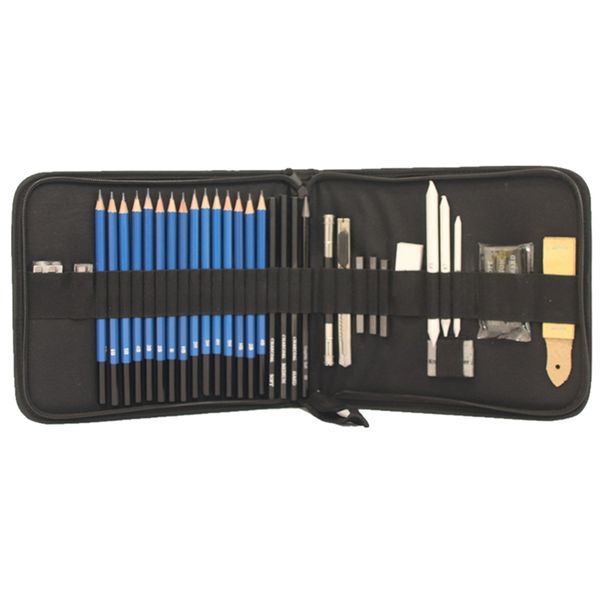 

gift sets 35pcs professional sketching drawing kit wood pencil with bag stationery supplies