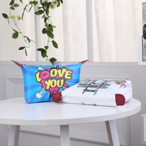 

south korea folding dumpling cosmetic bag large capacity travel wash and wash storage bag women's cosmetic pu bag