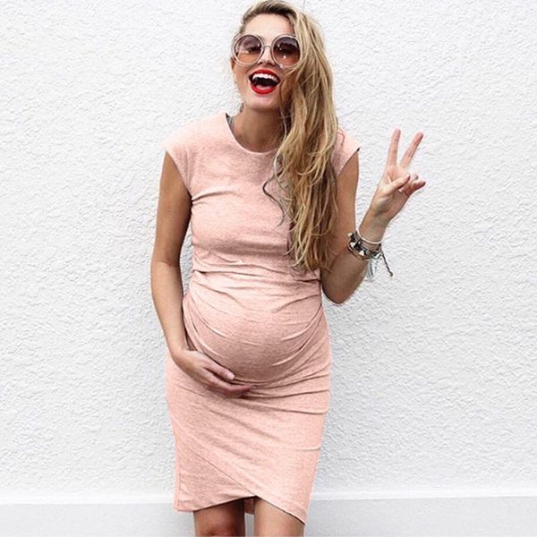 

SAGACE Maternity dresses Women Fashion Solid Color Sleeveless Maternity Pregnat Comfortable Dress Fashion Pregnancy Dress #42