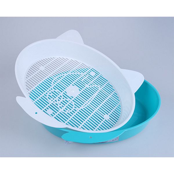 

semi-enclosed cartoon cat litter box double layer cat toilet pet supplies