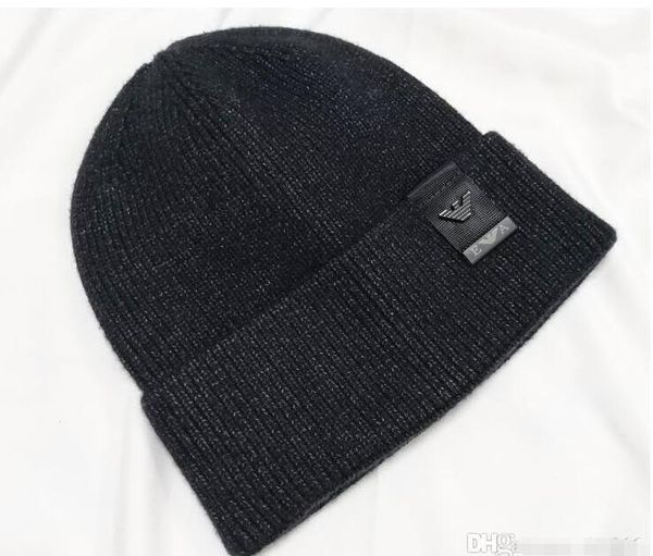 

mens beanie winter wool hat new fashion womens knitted thicken warm polo beanie bonnet cap 1523, Blue;gray