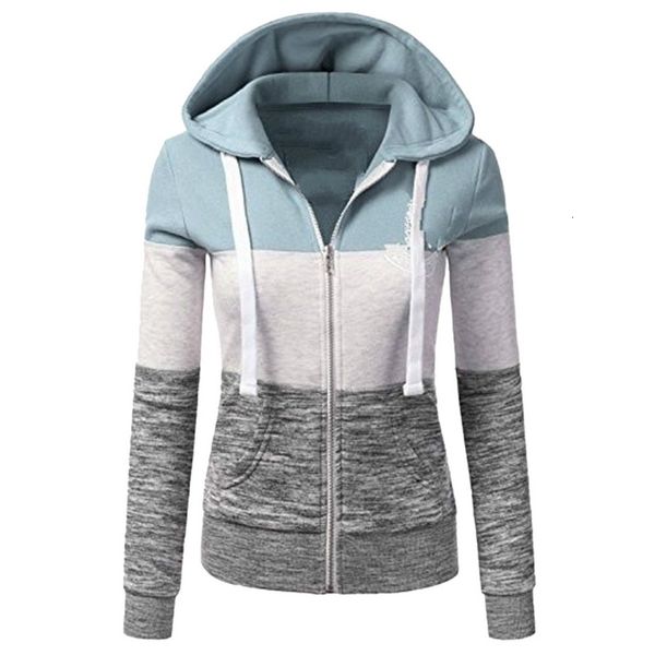 

women sweatshirt women designer clothes sweatshirts zipper women long sleeve hoody zipper patchwork hooded woman jacket drop shipping, Black