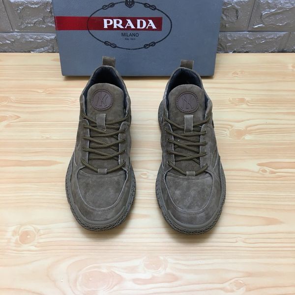 

new style high-end luxury men's casual sports basketball shoes fashion design brand platform lace-up men's shoes frosted leather u, Black