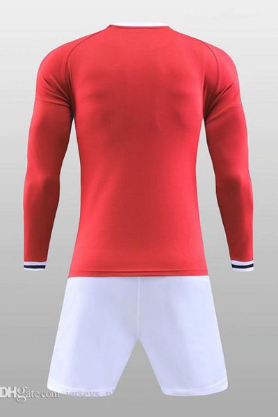 

wholesale customized men football uniforms mens kits sports clothes tracksuits discount boy football sets with shorts b40-10, Black;red