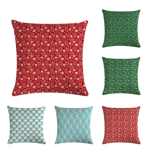 

хлопок белье подушки диван крышка бросить подушку одеяло геометрических елок снеговик наволочка сахарных талии наволочки zy417