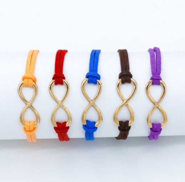 

лучшие друзья lucky 8 браслеты сплошной цвет бархатные браслеты подвески ювелирные подарки для мамы wrap браслеты, Golden;silver