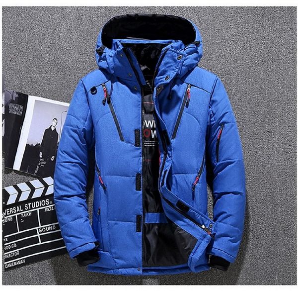 

designer men winter down jackets 2019 new arrival men solid color long sleeve outdoor coat luxury men outerwear with zipper pockets, Black