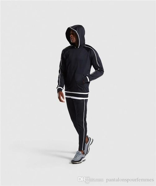 

mens casual designer 2pcs tracksuits customized fashion pullover loose hoodies long sleeve solid color tracksuits, Gray