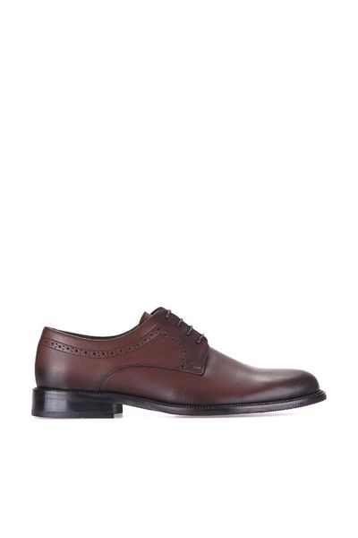 

derimod genuine leather coffee men 's classic shoes, Black