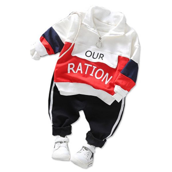 

toddler boys clothes spring autumn fashion baby boy girls clothes sports set tracksuit suits for kid children clothing, White