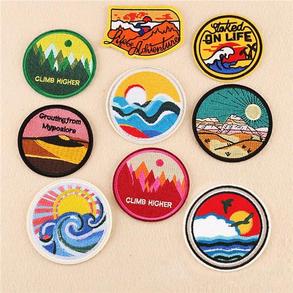 

multicolor embroidery sew iron on patch badge transfer fabric bag hat jeans applique craft home art sewing supplies tools patch umxcb, Black