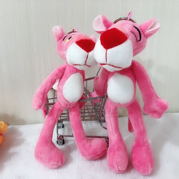 

cute 20cm pink panther pendant plush dolls cartoon leopard plush toy keychain bag pendant for girls children gifts