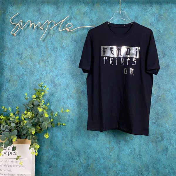 

2020ss spring and summer new high grade cotton printing short sleeve round neck panel t-shirt size: m--xl-xxl-xxxl color: black white qs32