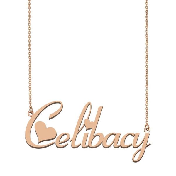 

celibacy name necklace, Silver